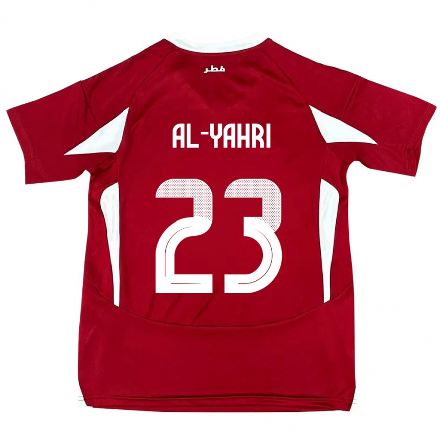 גברים כדורגל קטאר Nawaf Al-Yahri #23 אָדוֹם ג'רזי ביתית 24-26
