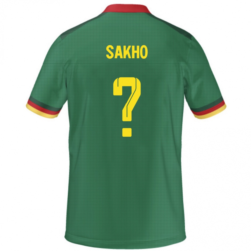 גברים כדורגל קמרון Tyrone Sakho #0 יָרוֹק ג'רזי ביתית 24-26