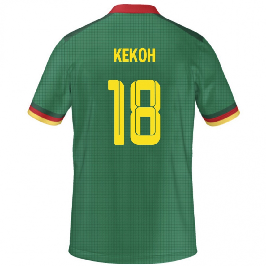 גברים כדורגל קמרון Felix Kekoh #18 יָרוֹק ג'רזי ביתית 24-26