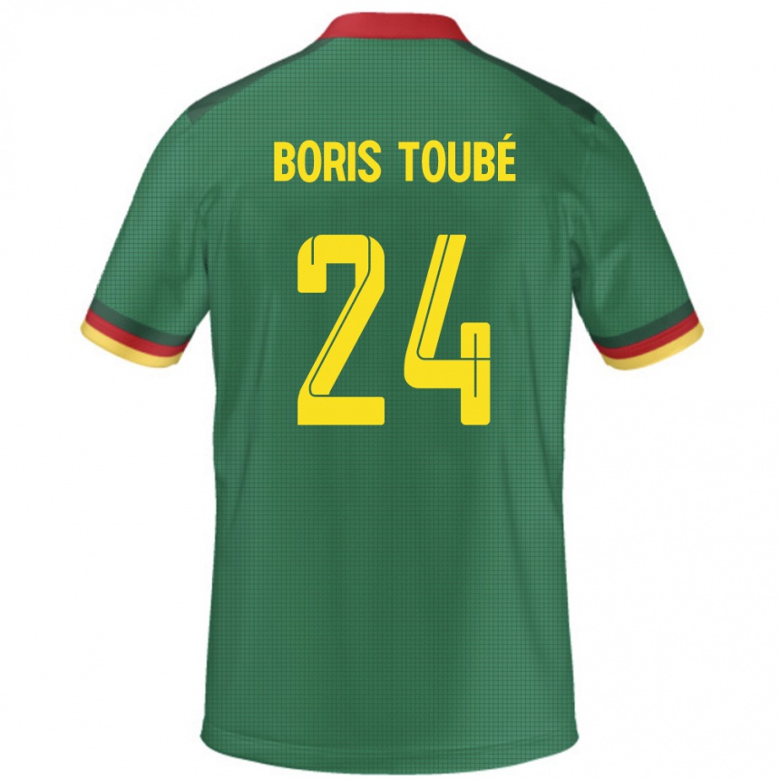 גברים כדורגל קמרון Godefroy Christopher Boris Toubé #24 יָרוֹק ג'רזי ביתית 24-26