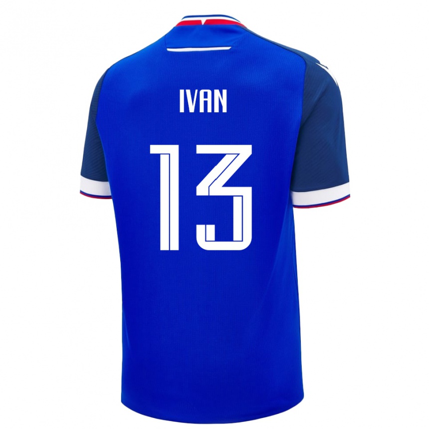 גברים כדורגל סלובקיה Matus Ivan #13 כְּחוֹל ג'רזי ביתית 24-26