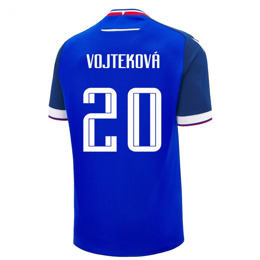 גברים כדורגל סלובקיה Jana Vojteková #20 כְּחוֹל ג'רזי ביתית 24-26