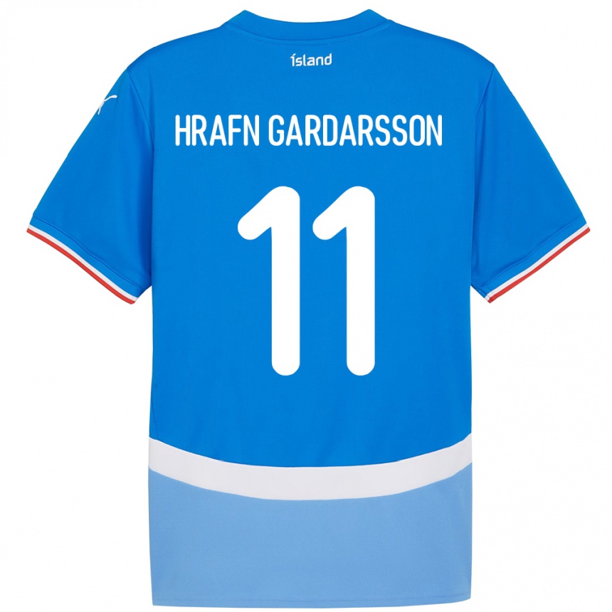 גברים כדורגל אִיסלַנד Bjarki Hrafn Gardarsson #11 כְּחוֹל ג'רזי ביתית 24-26