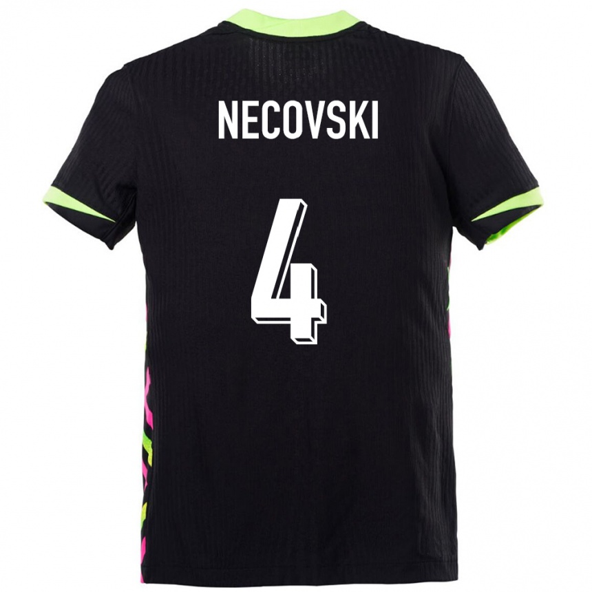 גברים כדורגל אוֹסטְרַלִיָה Jayden Necovski #4 כחול כהה הרחק ג'רזי 24-26