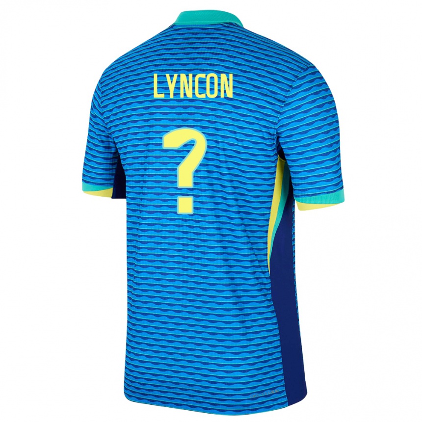 גברים כדורגל ברזיל Lyncon #0 כְּחוֹל הרחק ג'רזי 24-26