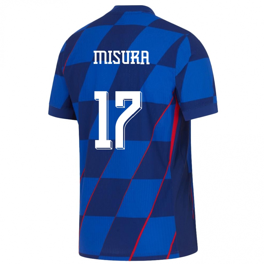 גברים כדורגל קרואטיה Bruno Misura #17 כְּחוֹל הרחק ג'רזי 24-26