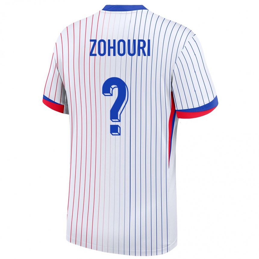 גברים כדורגל צרפת Guy Zohouri #0 לבן הרחק ג'רזי 24-26
