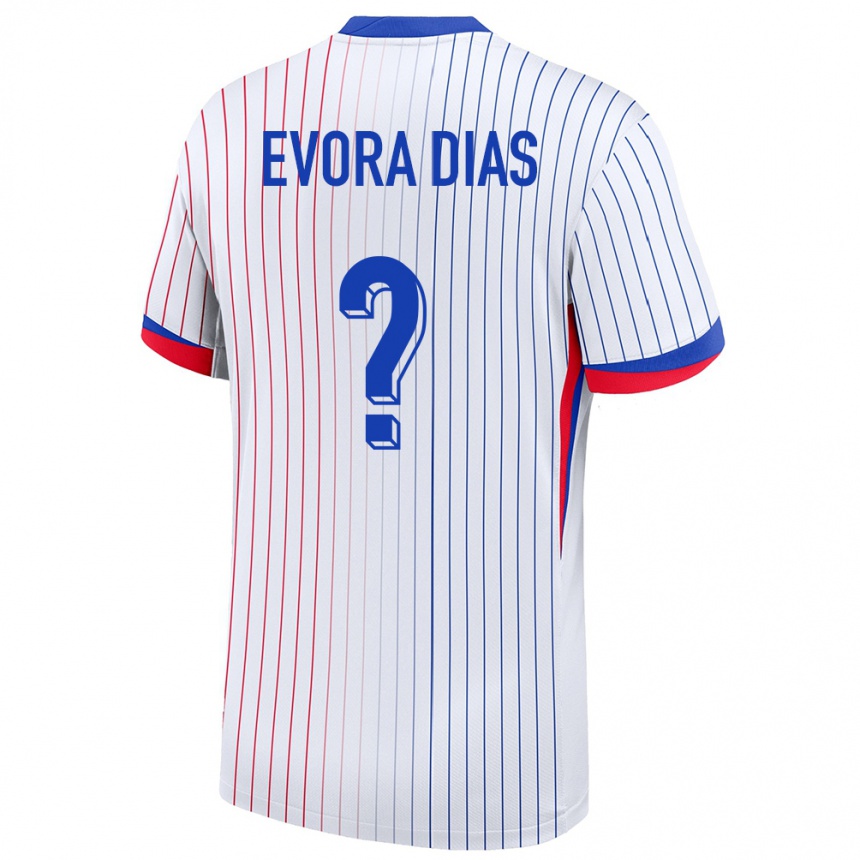 גברים כדורגל צרפת Enzo Evora Dias #0 לבן הרחק ג'רזי 24-26