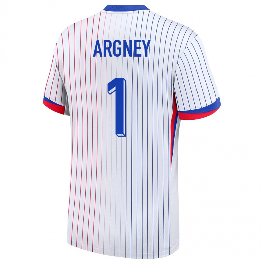 גברים כדורגל צרפת Paul Argney #1 לבן הרחק ג'רזי 24-26