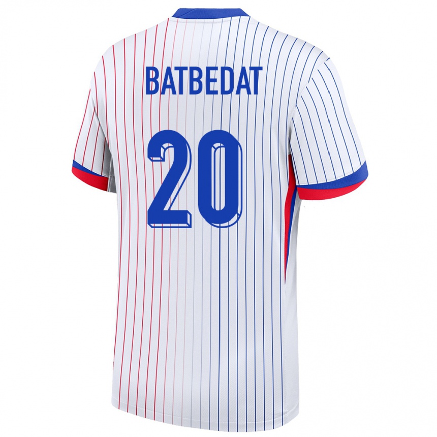 גברים כדורגל צרפת Lucas Batbedat #20 לבן הרחק ג'רזי 24-26