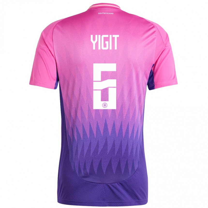 גברים כדורגל גרמניה Ertugrul Yigit #6 ורוד סגול הרחק ג'רזי 24-26