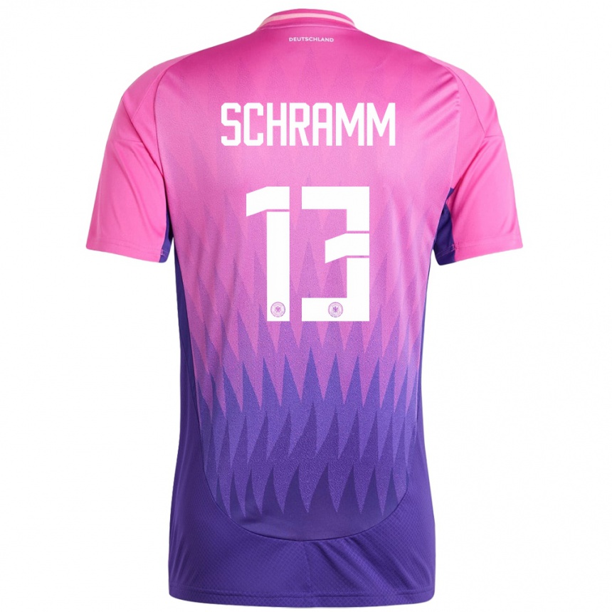 גברים כדורגל גרמניה Collin Schramm #13 ורוד סגול הרחק ג'רזי 24-26