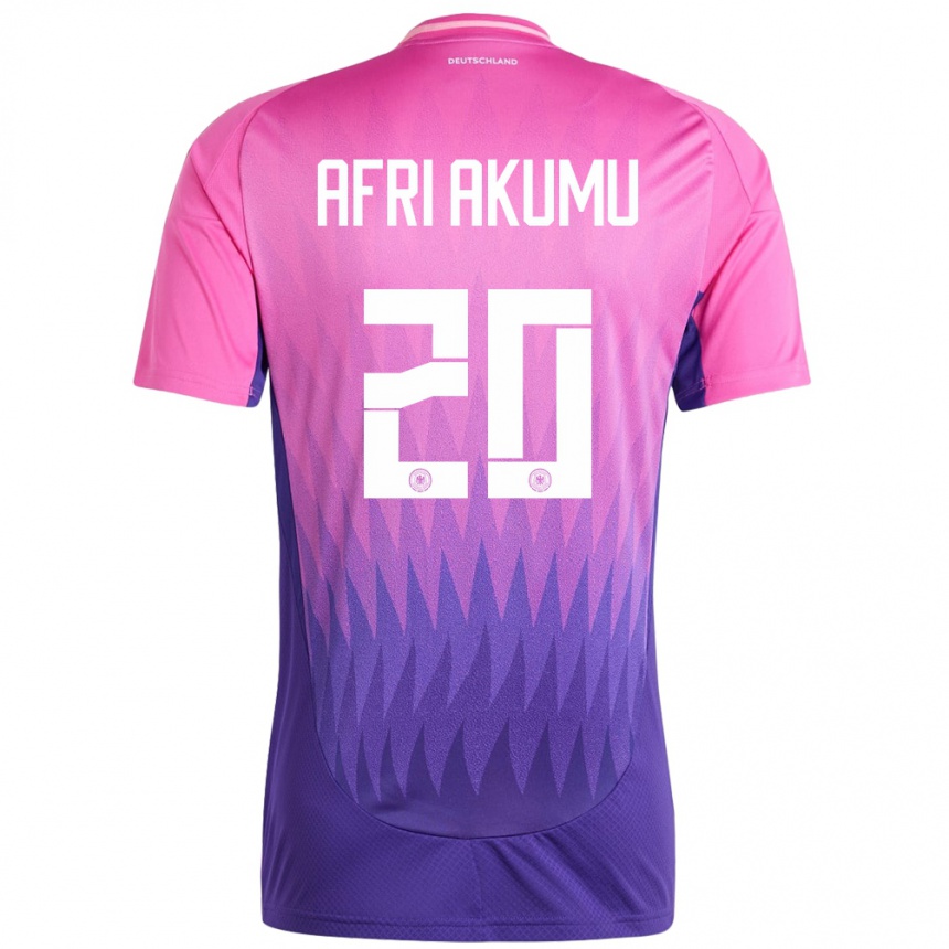 גברים כדורגל גרמניה Maik Afri Akumu #20 ורוד סגול הרחק ג'רזי 24-26