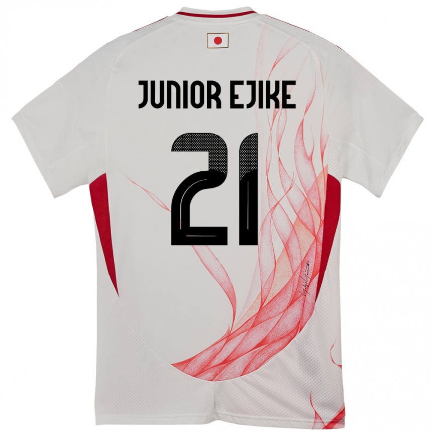 גברים כדורגל יַפָּן Ibuki Vincent Junior Ejike #21 לָבָן הרחק ג'רזי 24-26