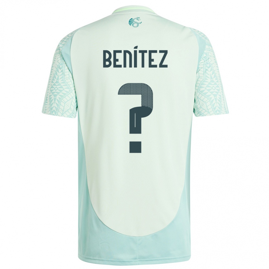 גברים כדורגל מקסיקו Gianluca Benítez #0 פשתן ירוק הרחק ג'רזי 24-26