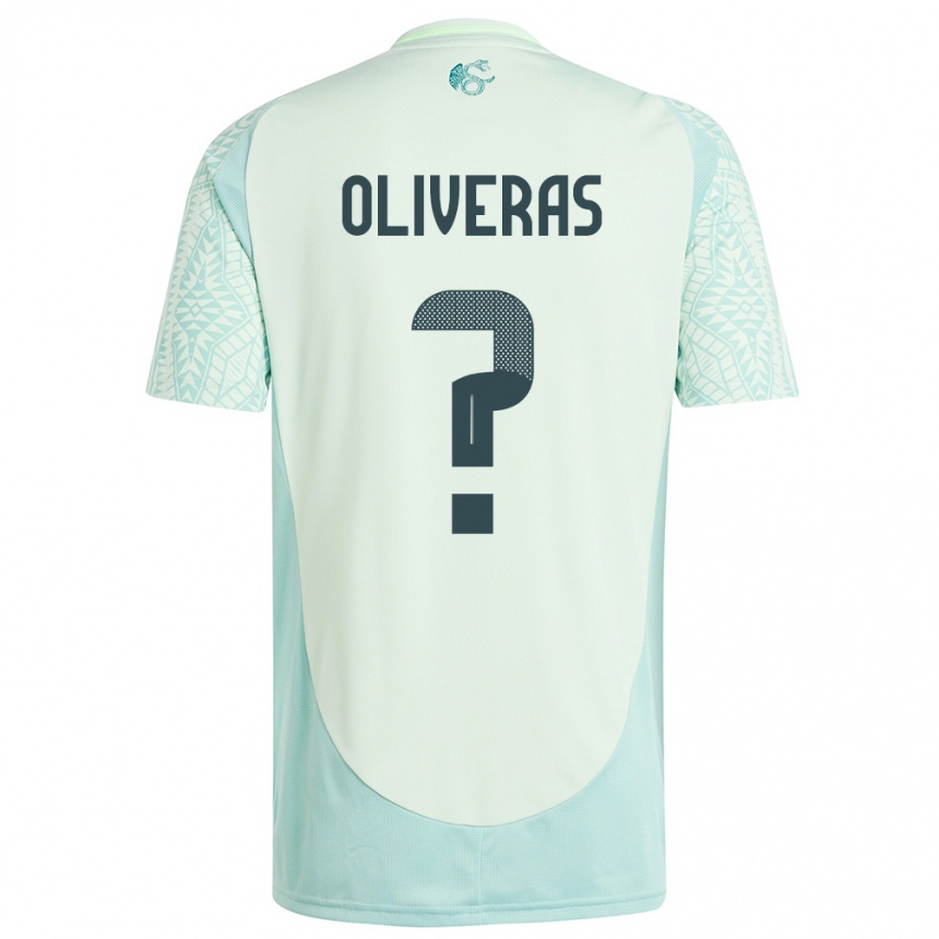 גברים כדורגל מקסיקו Robert Oliveras #0 פשתן ירוק הרחק ג'רזי 24-26