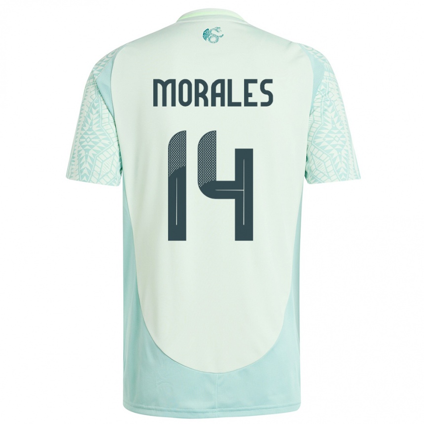 גברים כדורגל מקסיקו Amaury Morales #14 פשתן ירוק הרחק ג'רזי 24-26