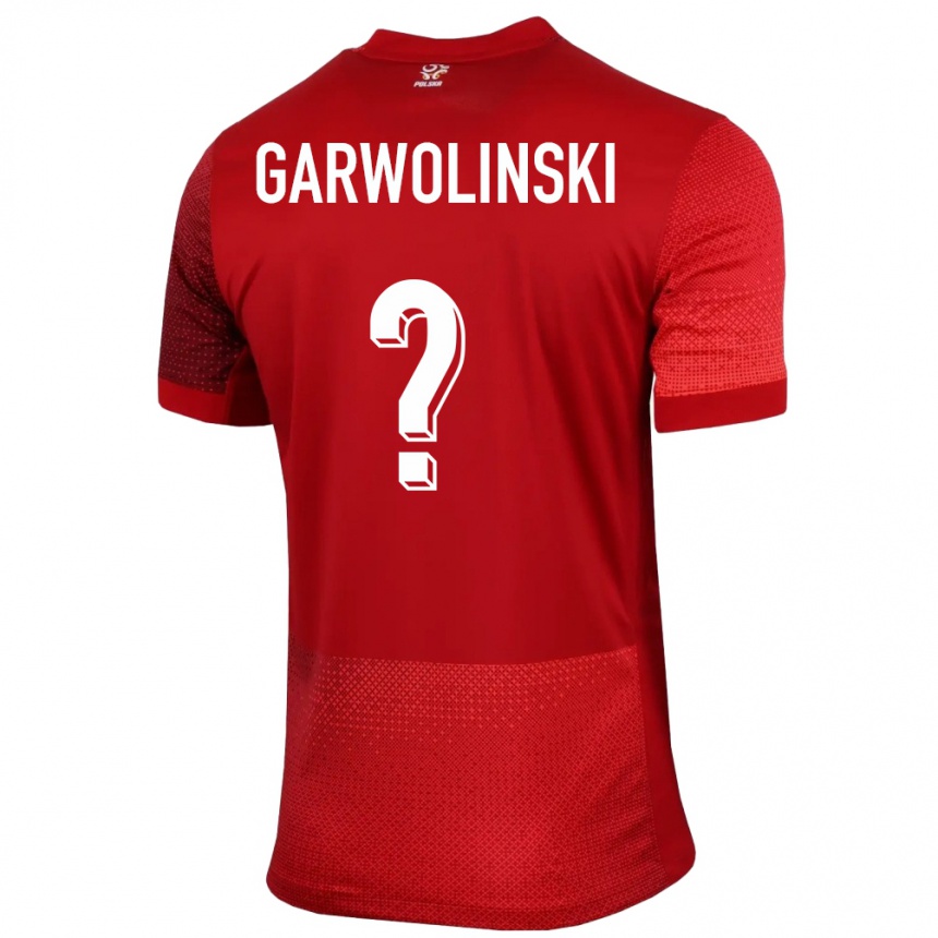 גברים כדורגל פולין Adam Garwolinski #0 אָדוֹם הרחק ג'רזי 24-26