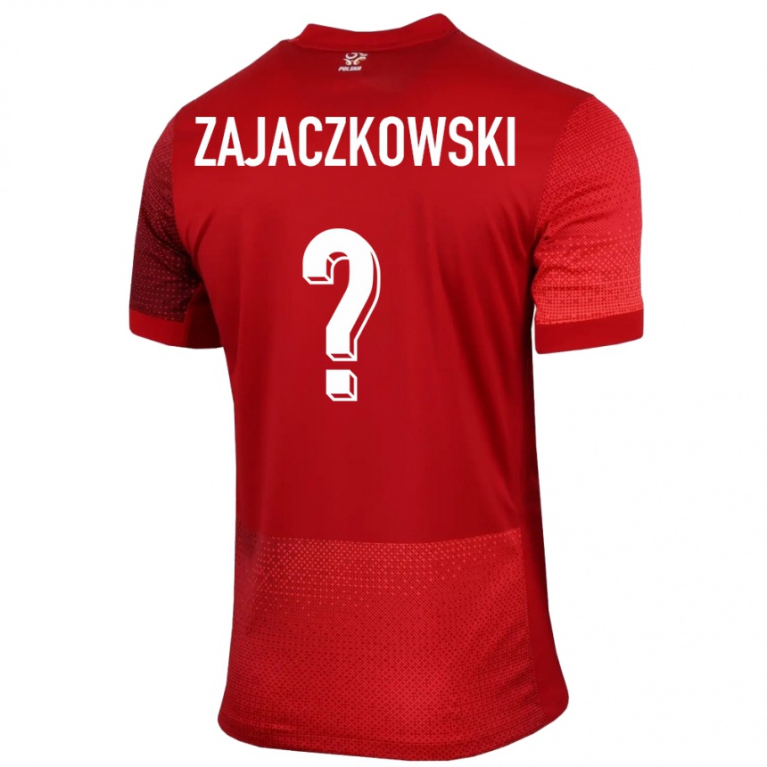 גברים כדורגל פולין Lukasz Zajaczkowski #0 אָדוֹם הרחק ג'רזי 24-26