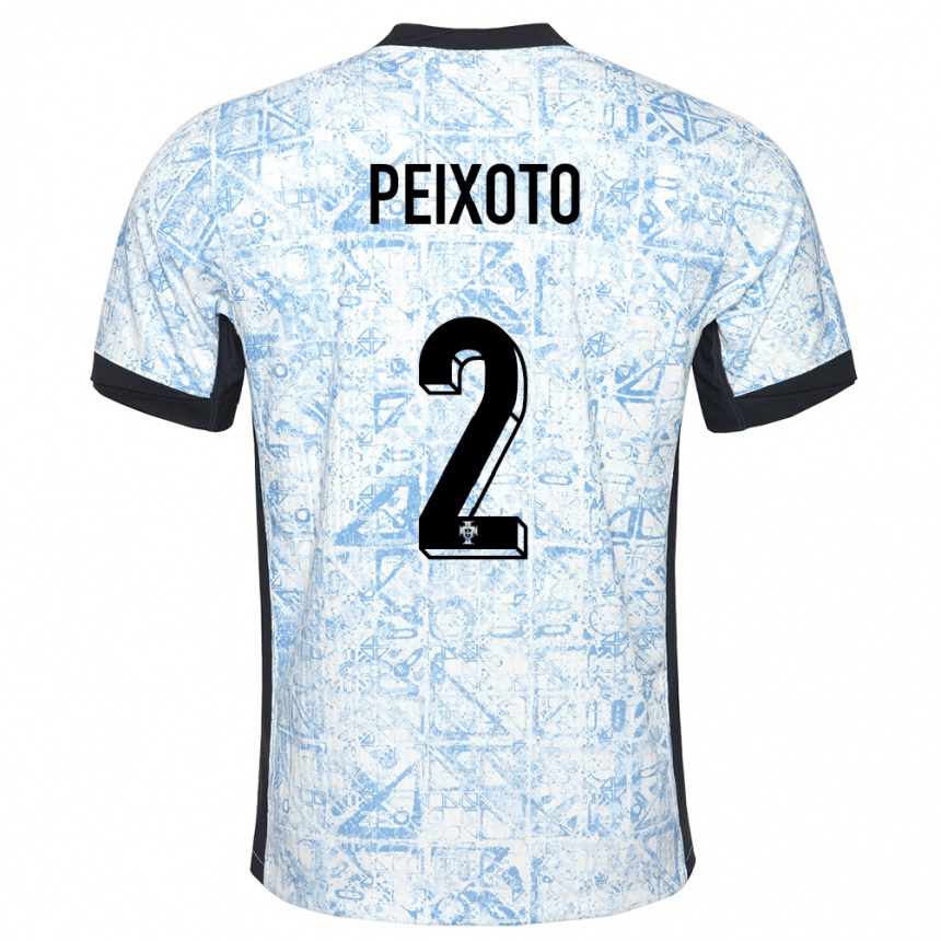 גברים כדורגל פורטוגל Guilherme Peixoto #2 כחול שמנת הרחק ג'רזי 24-26