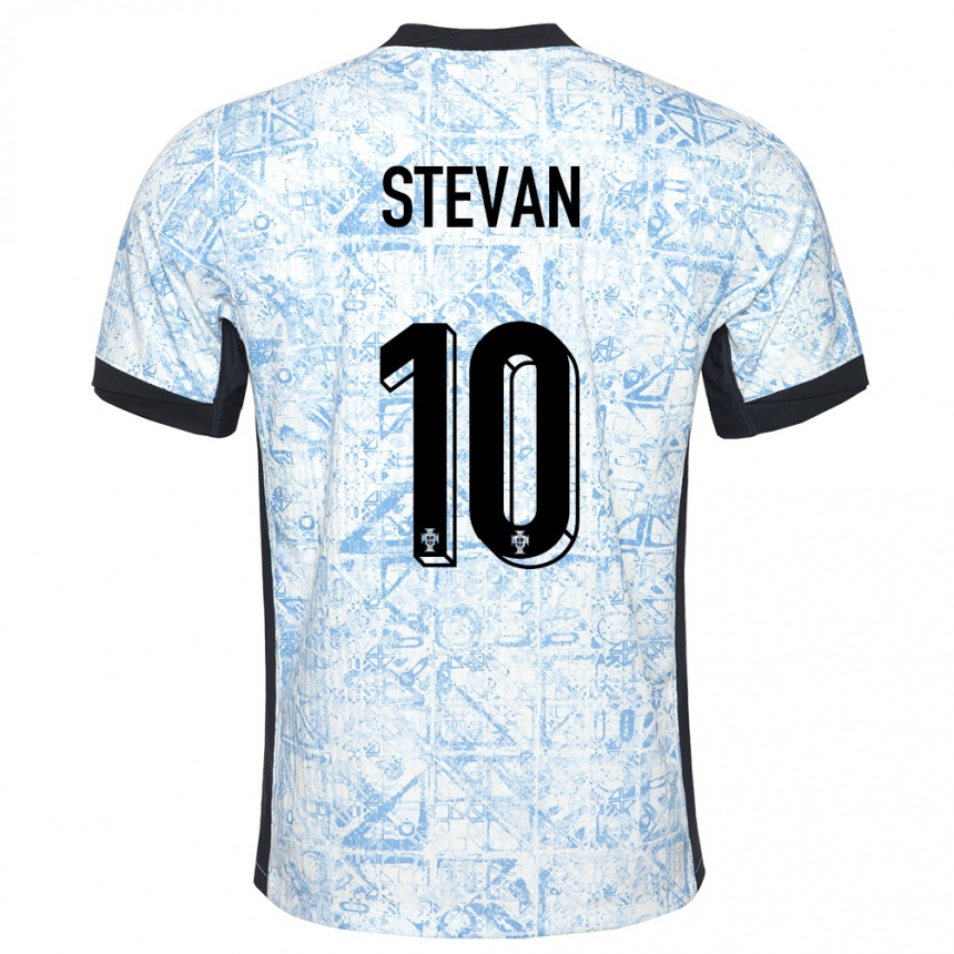 גברים כדורגל פורטוגל Stevan #10 כחול שמנת הרחק ג'רזי 24-26