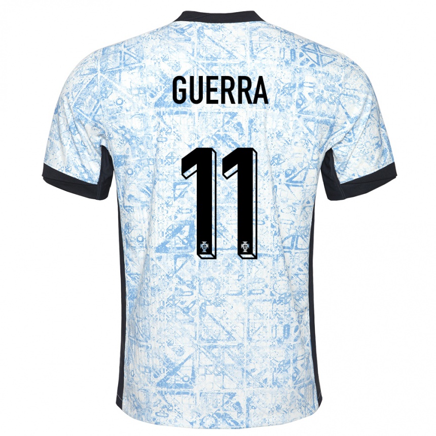גברים כדורגל פורטוגל Gustavo Guerra #11 כחול שמנת הרחק ג'רזי 24-26