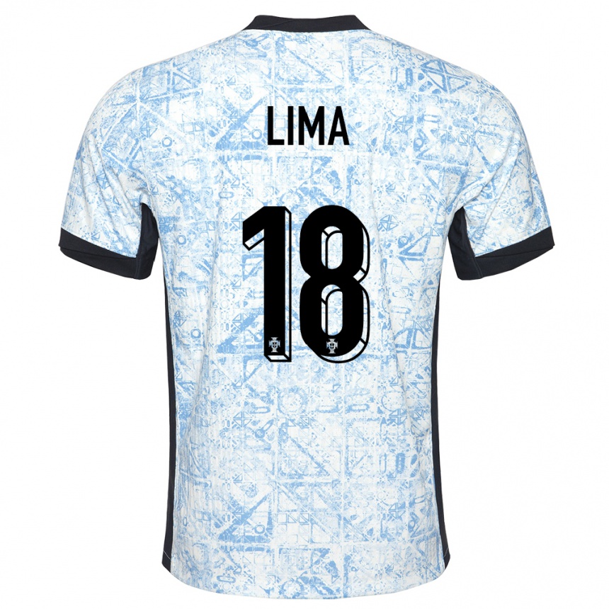 גברים כדורגל פורטוגל Bernardo Lima #18 כחול שמנת הרחק ג'רזי 24-26