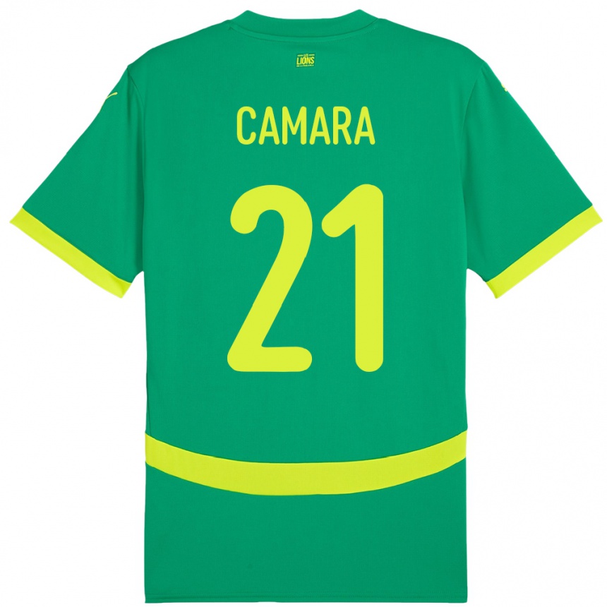 גברים כדורגל סנגל Mamadou Camara #21 יָרוֹק הרחק ג'רזי 24-26