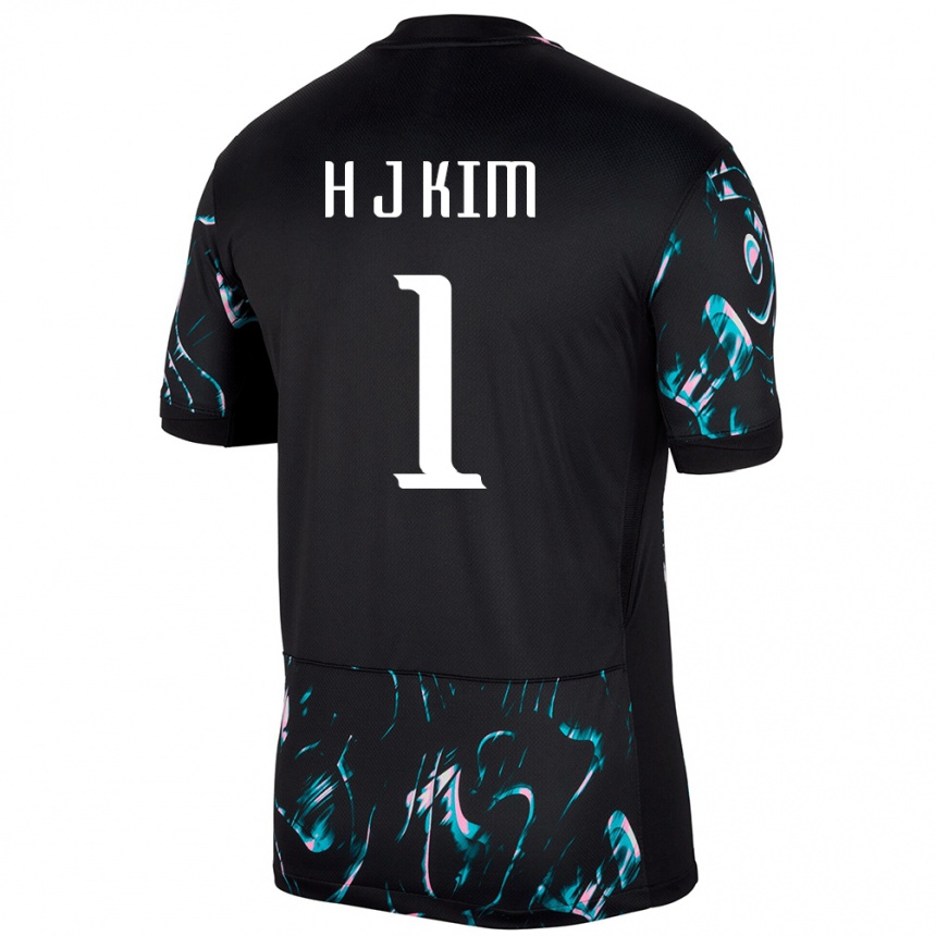 גברים כדורגל דרום קוריאה Jeong-Hoon Kim #1 שָׁחוֹר הרחק ג'רזי 24-26