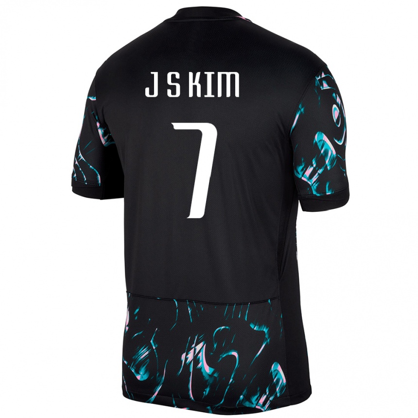 גברים כדורגל דרום קוריאה Seong-Ju Kim #7 שָׁחוֹר הרחק ג'רזי 24-26
