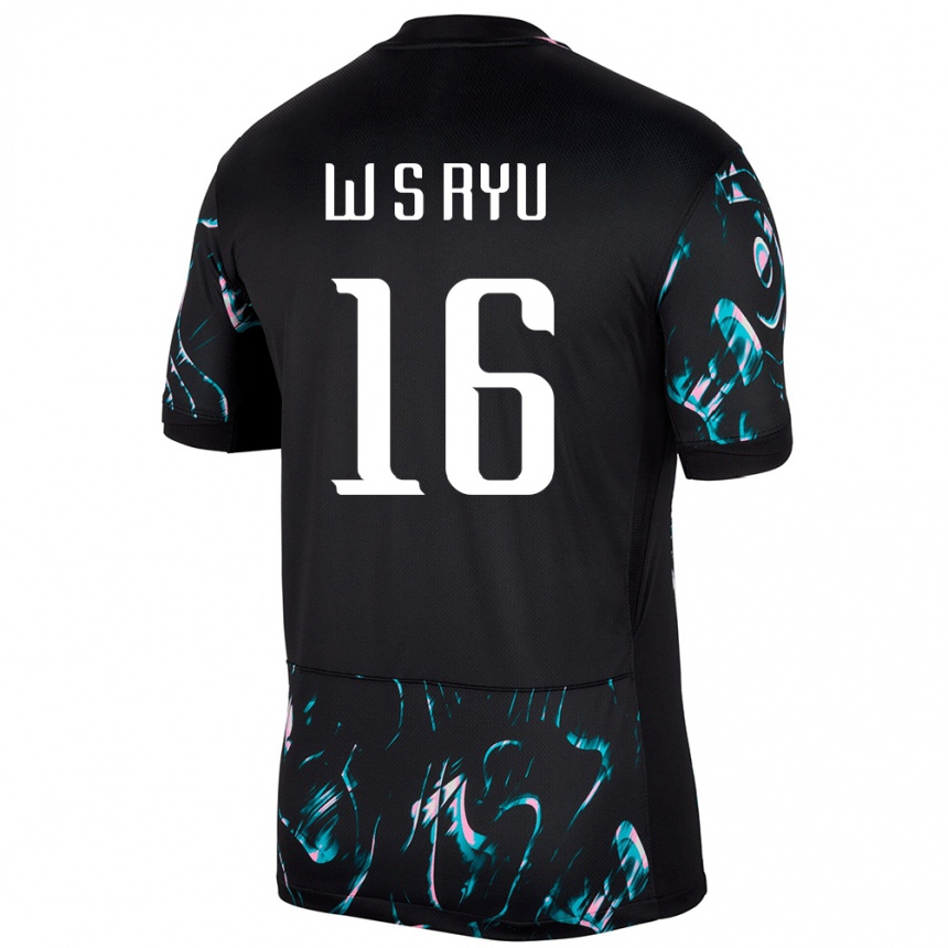 גברים כדורגל דרום קוריאה Seung-Wan Ryu #16 שָׁחוֹר הרחק ג'רזי 24-26