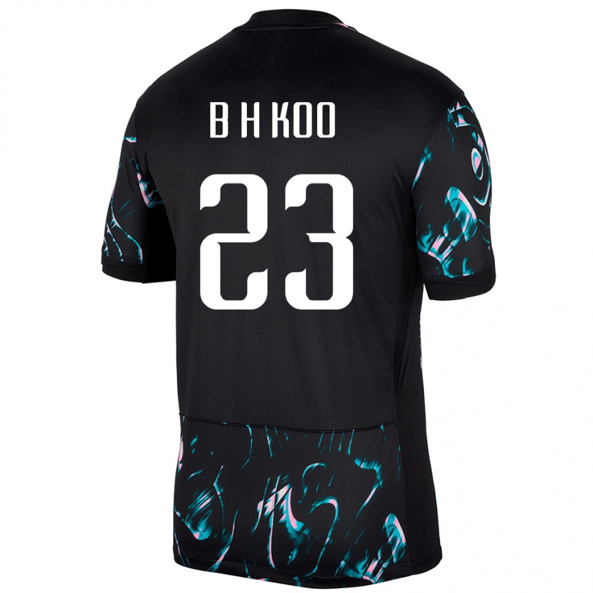 גברים כדורגל דרום קוריאה Hyeon-Bin Koo #23 שָׁחוֹר הרחק ג'רזי 24-26