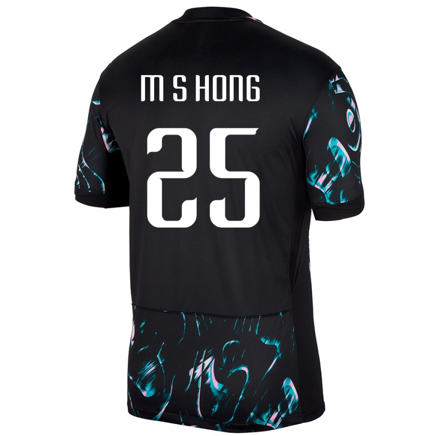 גברים כדורגל דרום קוריאה Sung-Min Hong #25 שָׁחוֹר הרחק ג'רזי 24-26