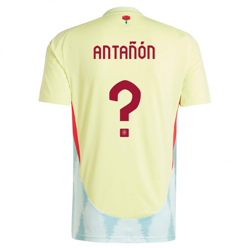 גברים כדורגל ספרד Andrés Antañón #0 צהוב הרחק ג'רזי 24-26