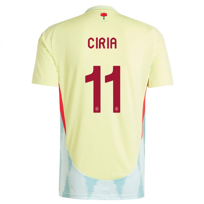 גברים כדורגל ספרד Alexis Ciria #11 צהוב הרחק ג'רזי 24-26