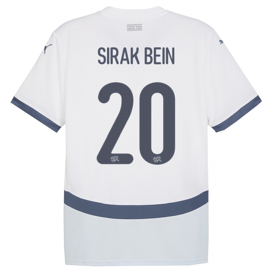 גברים כדורגל שווייץ Sirak Samson Bein #20 לבן הרחק ג'רזי 24-26