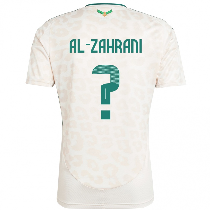 גברים כדורגל ערב הסעודית Anas Al-Zahrani #0 לָבָן הרחק ג'רזי 24-26