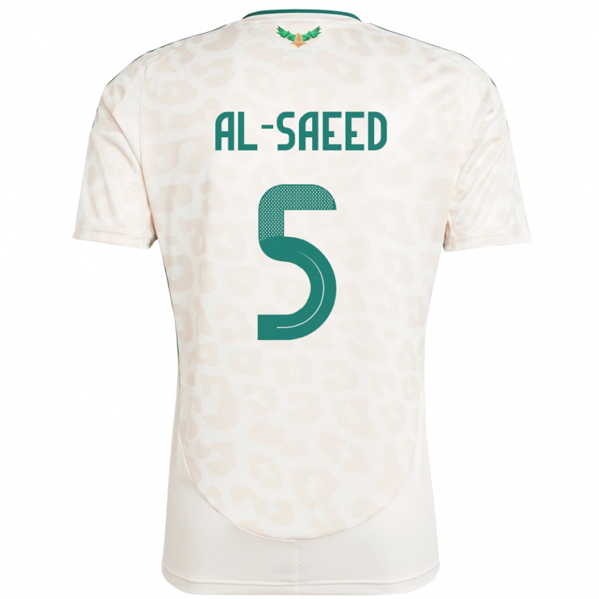 גברים כדורגל ערב הסעודית Turki Al-Saeed #5 לָבָן הרחק ג'רזי 24-26