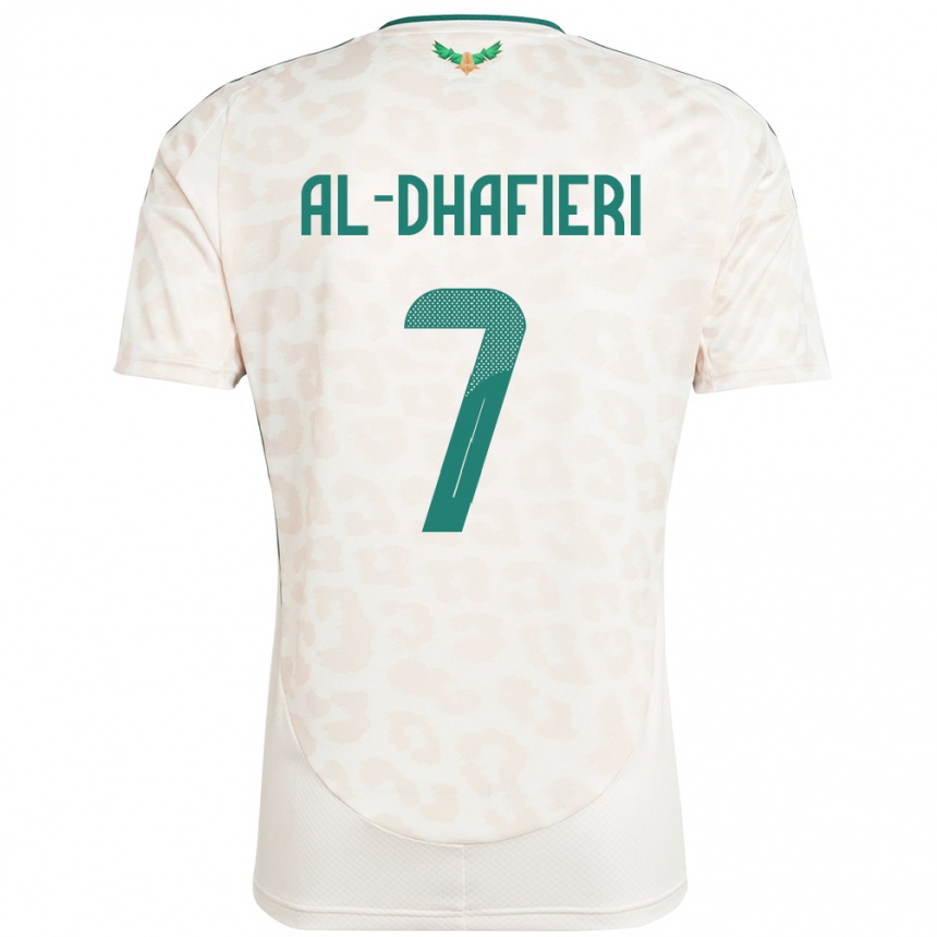 גברים כדורגל ערב הסעודית Jathob Al-Dhafieri #7 לָבָן הרחק ג'רזי 24-26