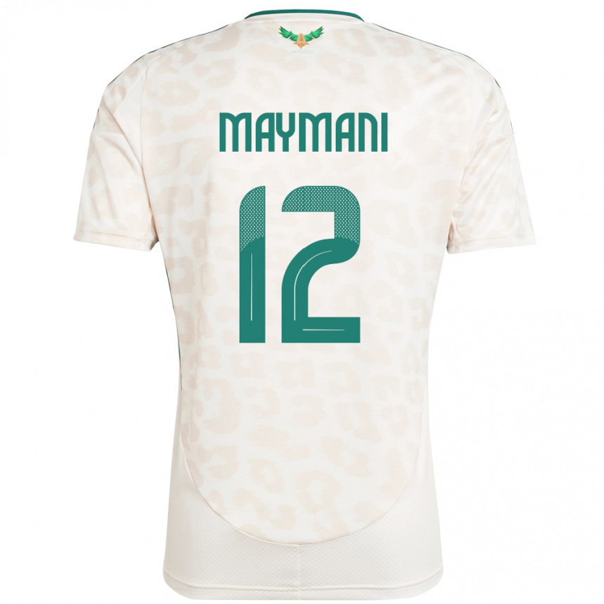 גברים כדורגל ערב הסעודית Ammar Maymani #12 לָבָן הרחק ג'רזי 24-26