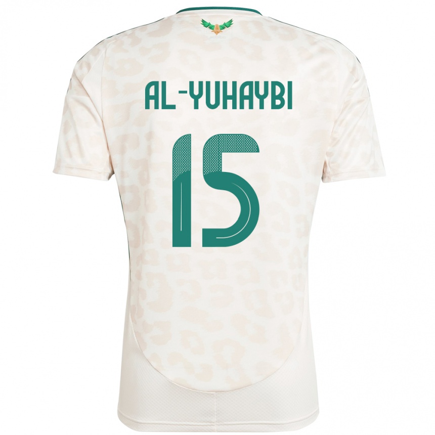 גברים כדורגל ערב הסעודית Amar Al-Yuhaybi #15 לָבָן הרחק ג'רזי 24-26
