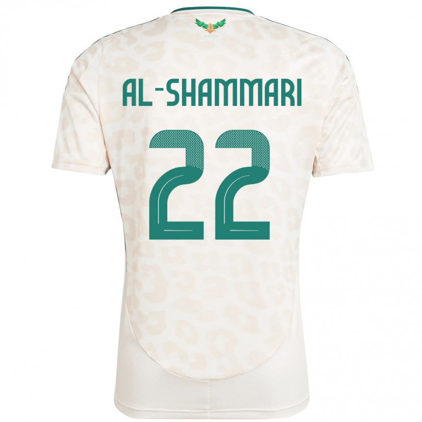 גברים כדורגל ערב הסעודית Affas Al-Shammari #22 לָבָן הרחק ג'רזי 24-26