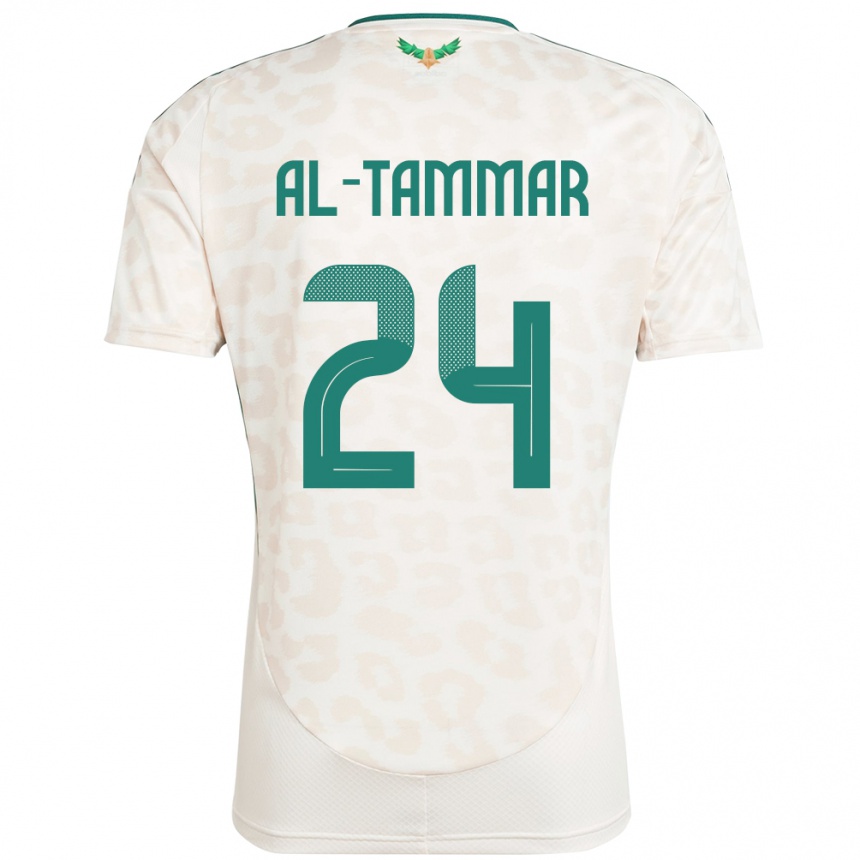 גברים כדורגל ערב הסעודית Abdulaziz Al-Tammar #24 לָבָן הרחק ג'רזי 24-26
