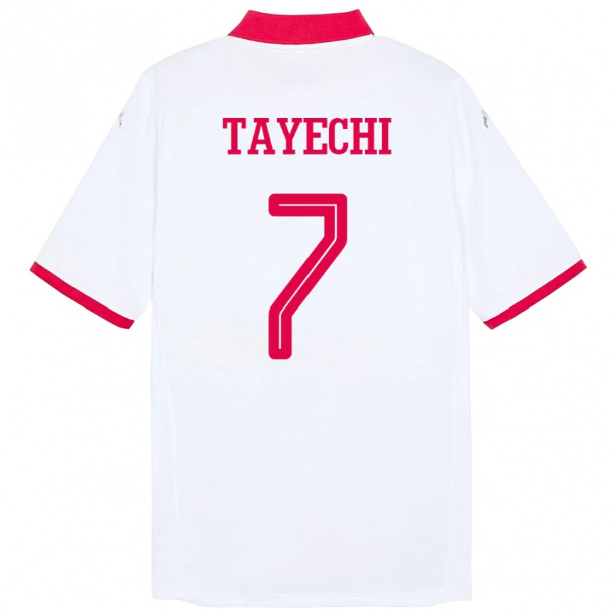 גברים כדורגל תוניסיה Fedi Tayechi #7 לָבָן הרחק ג'רזי 24-26