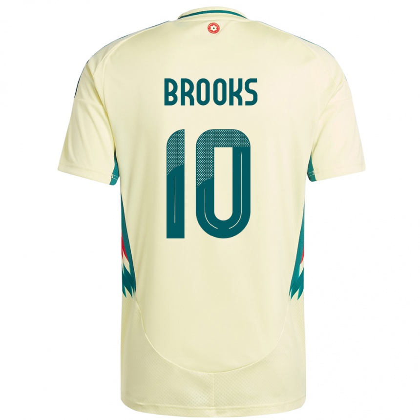 גברים כדורגל ויילס David Brooks #10 בז' צהוב הרחק ג'רזי 24-26
