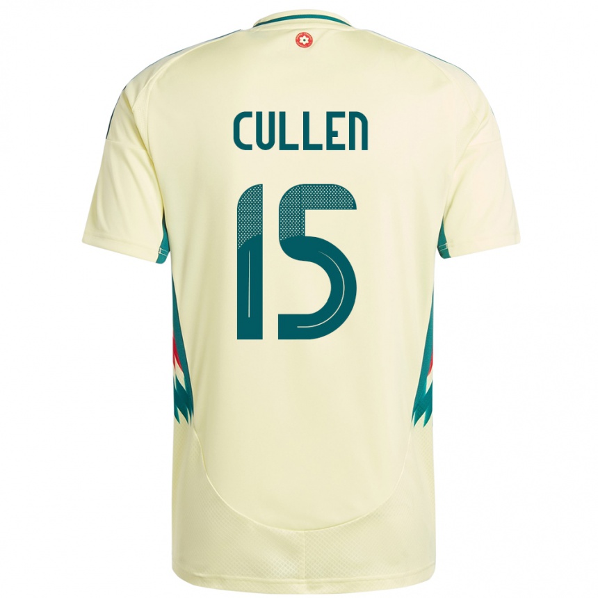 גברים כדורגל ויילס ליאם קאלן #15 בז' צהוב הרחק ג'רזי 24-26