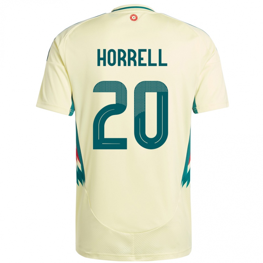 גברים כדורגל ויילס גרייס הורל #20 בז' צהוב הרחק ג'רזי 24-26