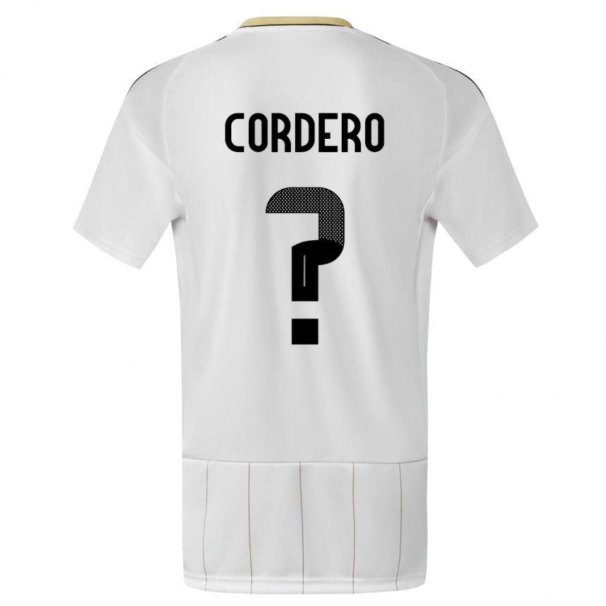 גברים כדורגל קוסטה ריקה Owen Cordero #0 לבן הרחק ג'רזי 24-26