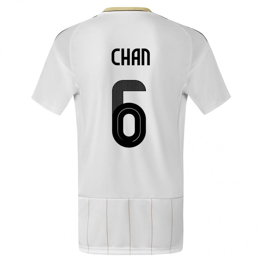 גברים כדורגל קוסטה ריקה Gabriel Chan #6 לבן הרחק ג'רזי 24-26