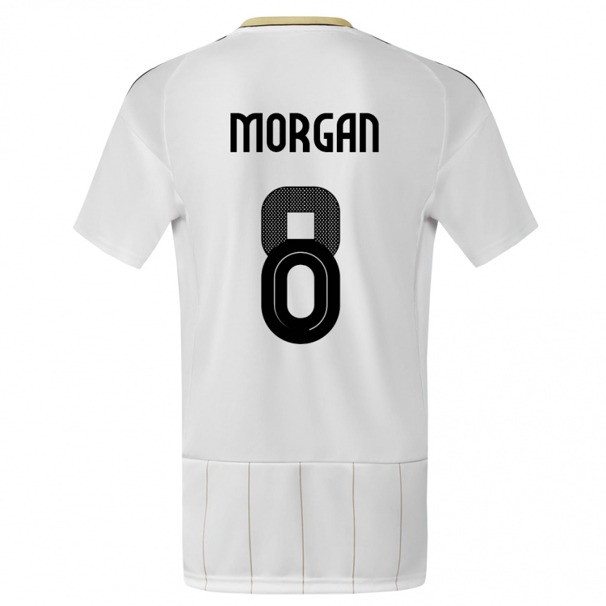 גברים כדורגל קוסטה ריקה Hakeem Morgan #8 לבן הרחק ג'רזי 24-26
